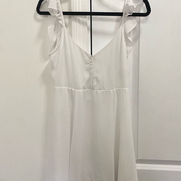 Show Me Your Mumu Ivory White Flutter Low Back Mini Dress - Picture 5 of 7